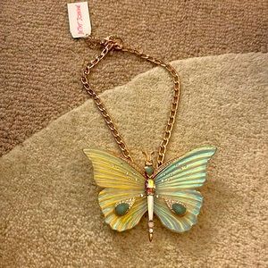 Betsy Johnson sparkling butterfly necklace